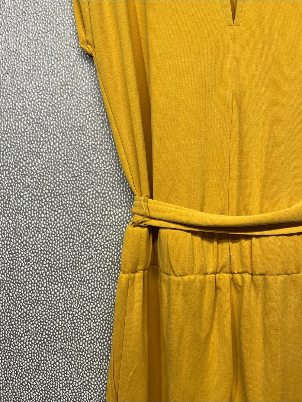 🆕 S Lou & Grey for Loft Mustard Belted Sleeveless Jumpsuit Romper NWT